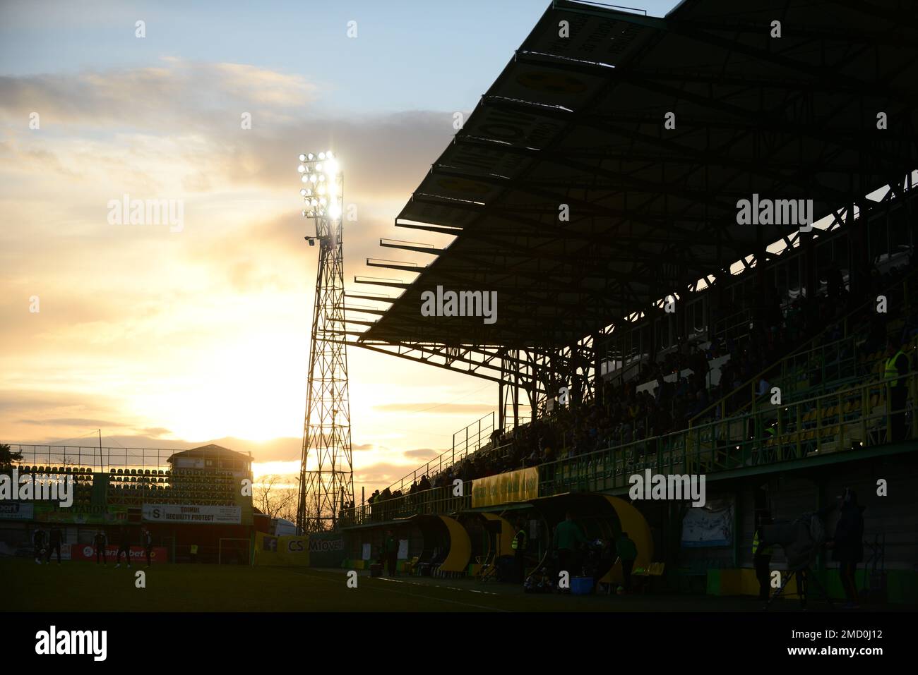 STADIO DI CALCIO DI MIOVENI, ROMANIA Foto Stock