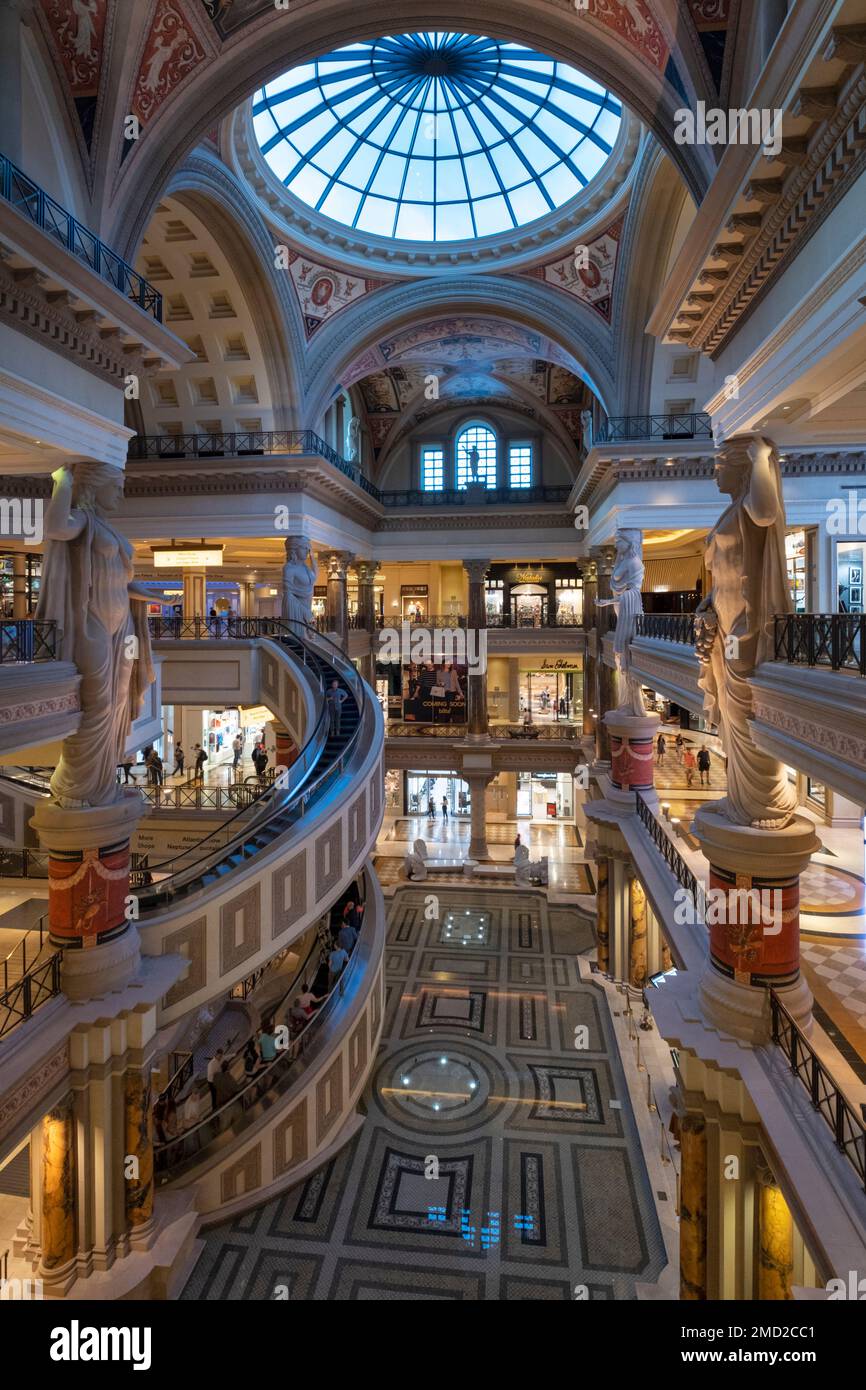 The Forum Shopping Mall at Caesars Palace, Las Vegas, Nevada, USA Foto Stock