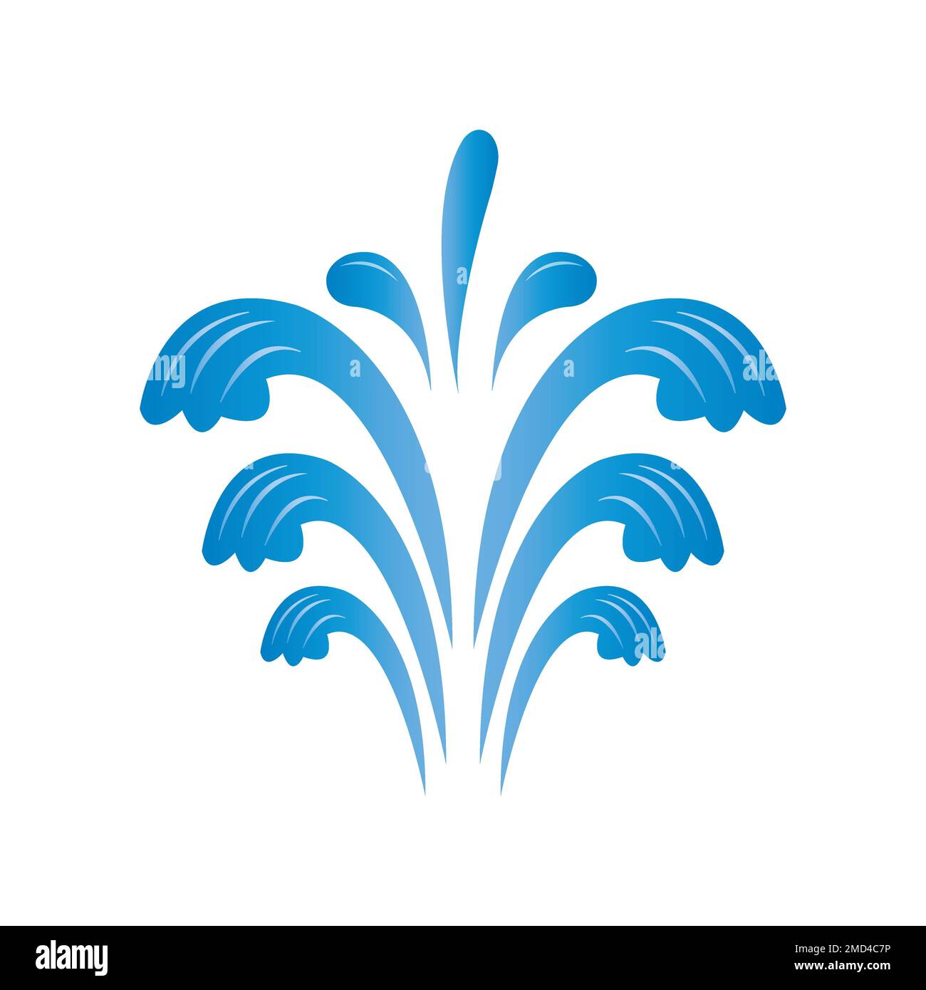 icona fontana d'acqua logo modello di disegno vettoriale Foto Stock
