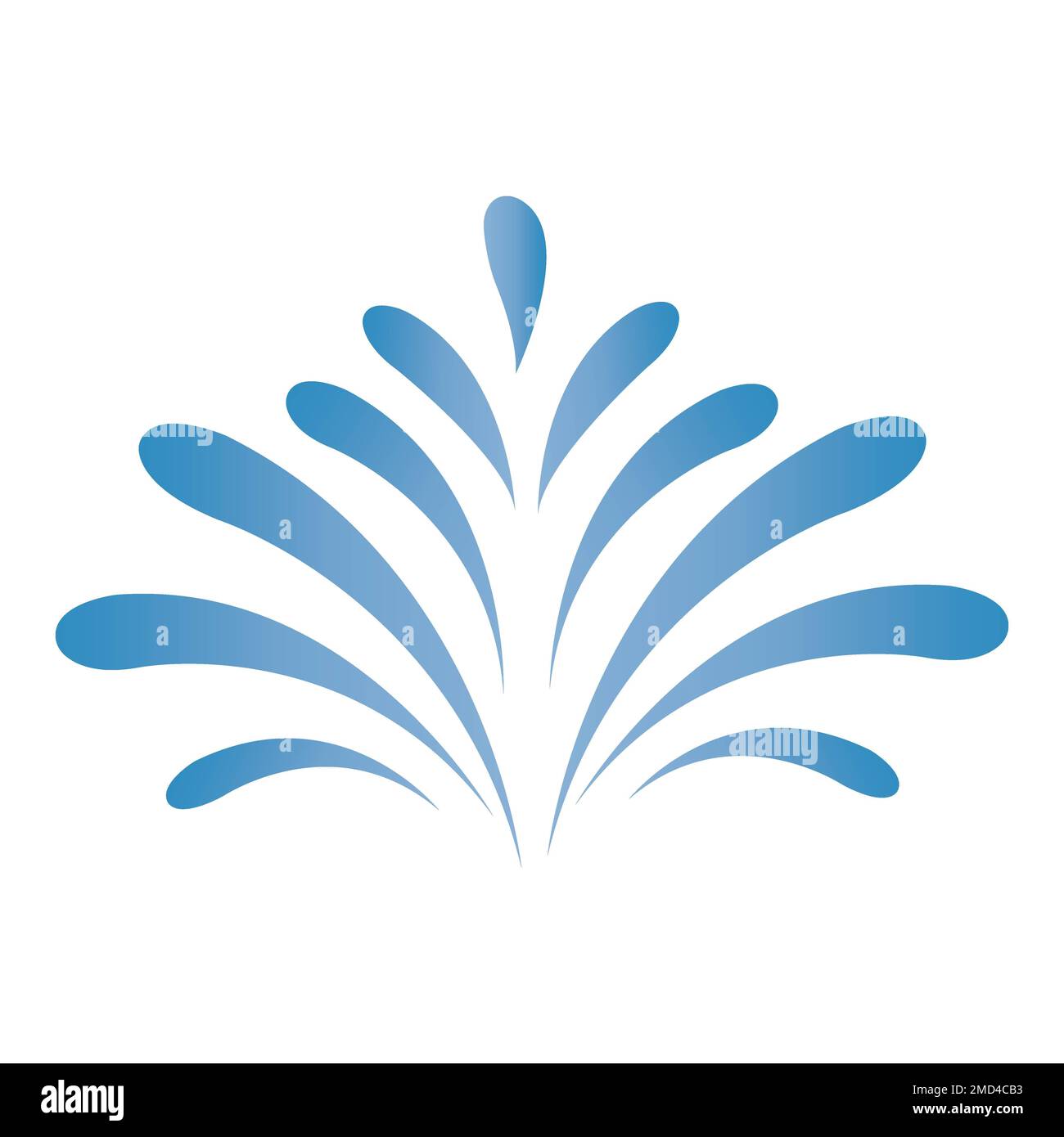 icona fontana d'acqua logo modello di disegno vettoriale Foto Stock