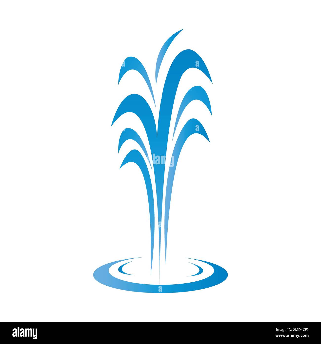 icona fontana d'acqua logo modello di disegno vettoriale Foto Stock