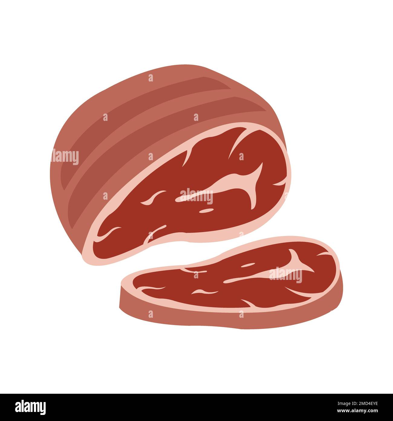modello di disegno vettoriale logo meat icon Foto Stock