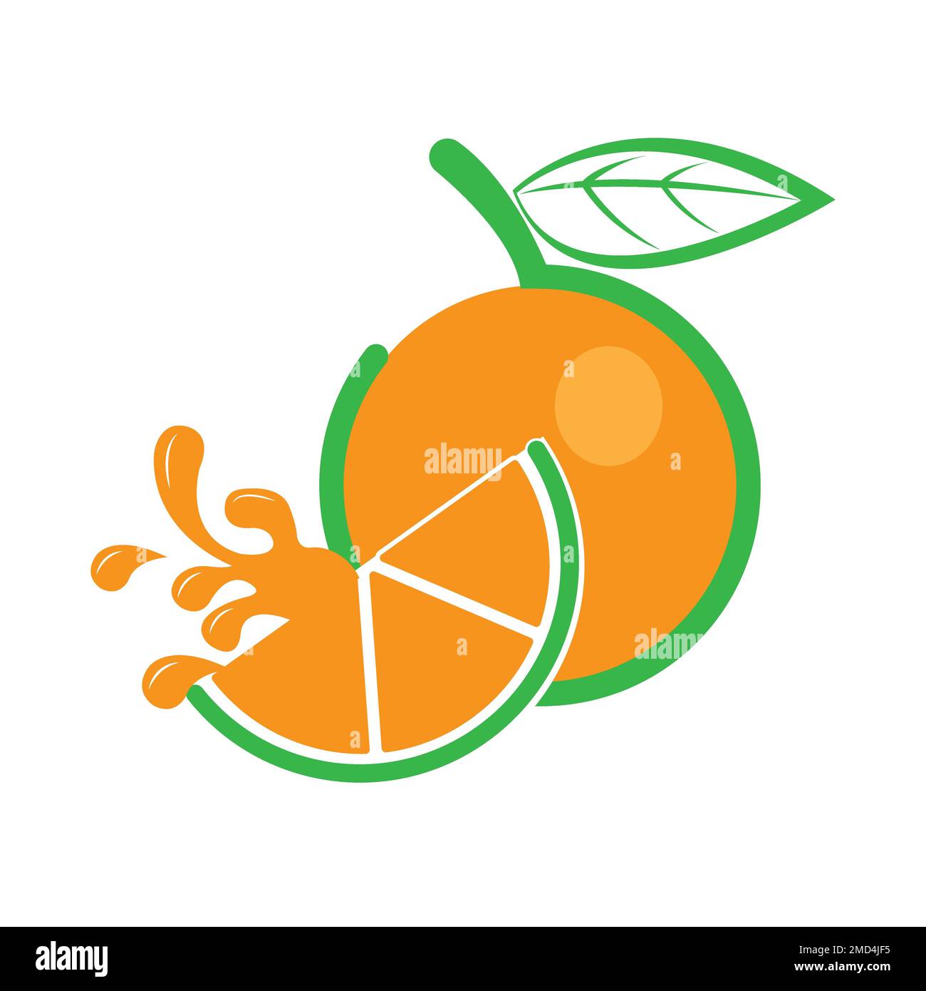 icona arancione logo modello di disegno vettoriale Foto Stock