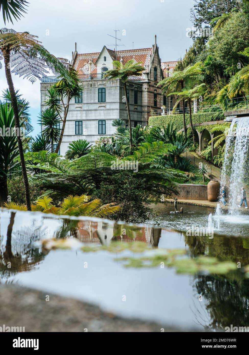 Giardino tropicale Monte Palace a Funchal sull'isola di Madeira, Portogallo Foto Stock
