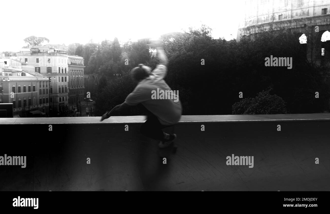 skatepark Colosseo Roma Foto Stock