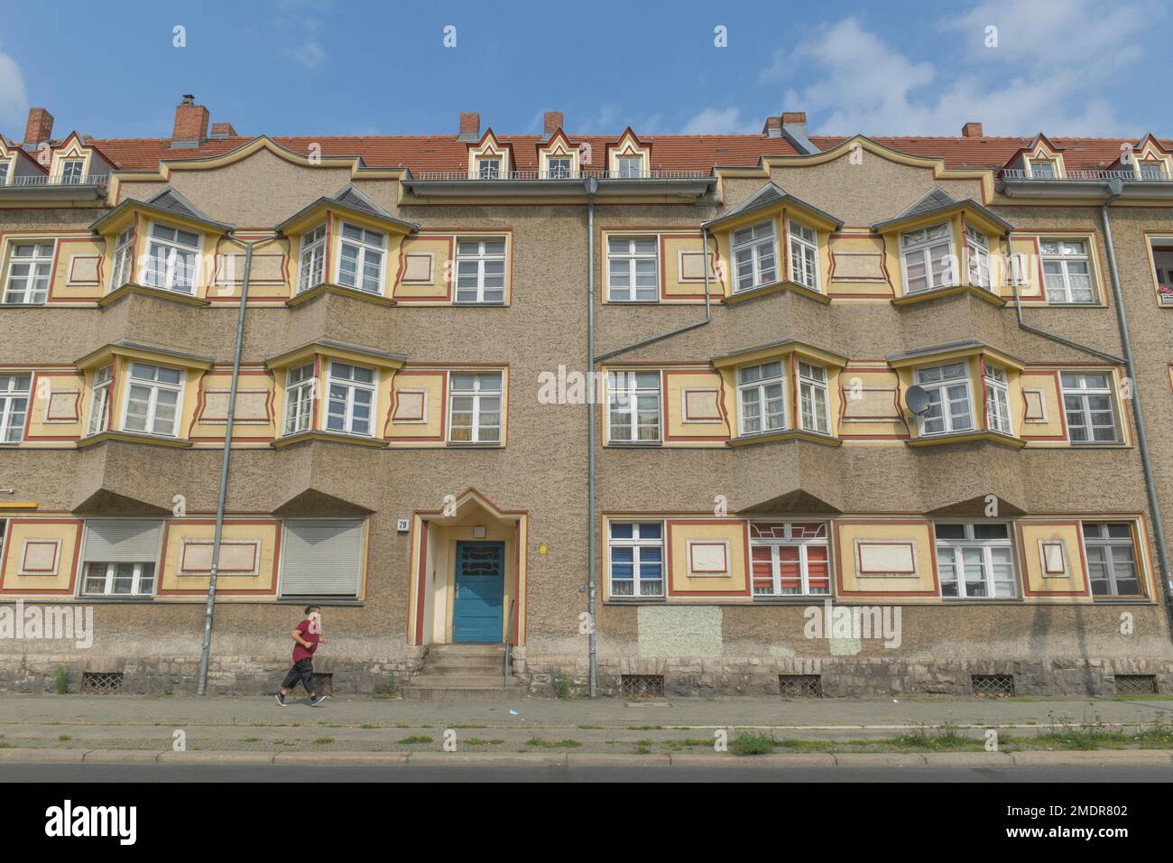 Edifici residenziali, architetto Richard Ermisch, Expressionism, Falkenhagener Chaussee, Zeppelinstrasse, Falkenhagener Feld, Spandau, Berlino, Germania Foto Stock