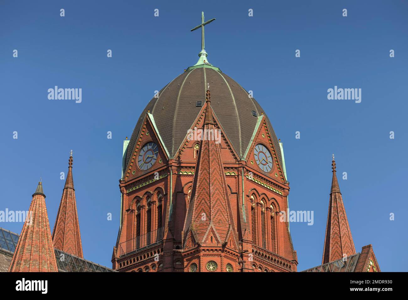 Chiesa di Santa Croce, Zossener Strasse, Bluecherstrasse, Kreuzberg, Friedrichshain-Kreuzberg, Berlino, Germania Foto Stock