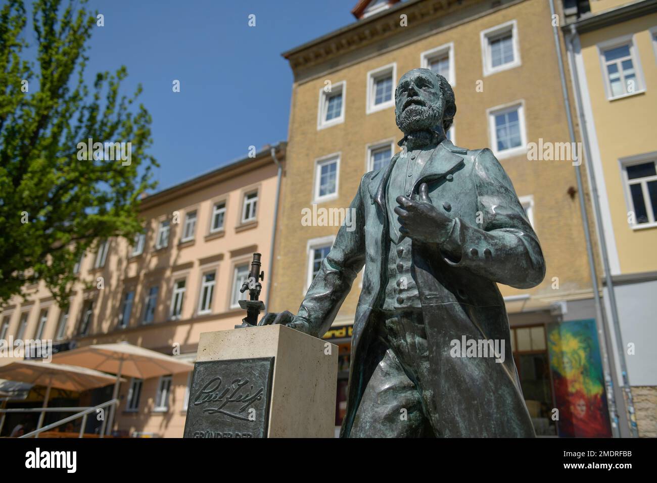 Carl Zeiss Monument, Wagnergasse, Jena, Turingia, Germania Foto Stock