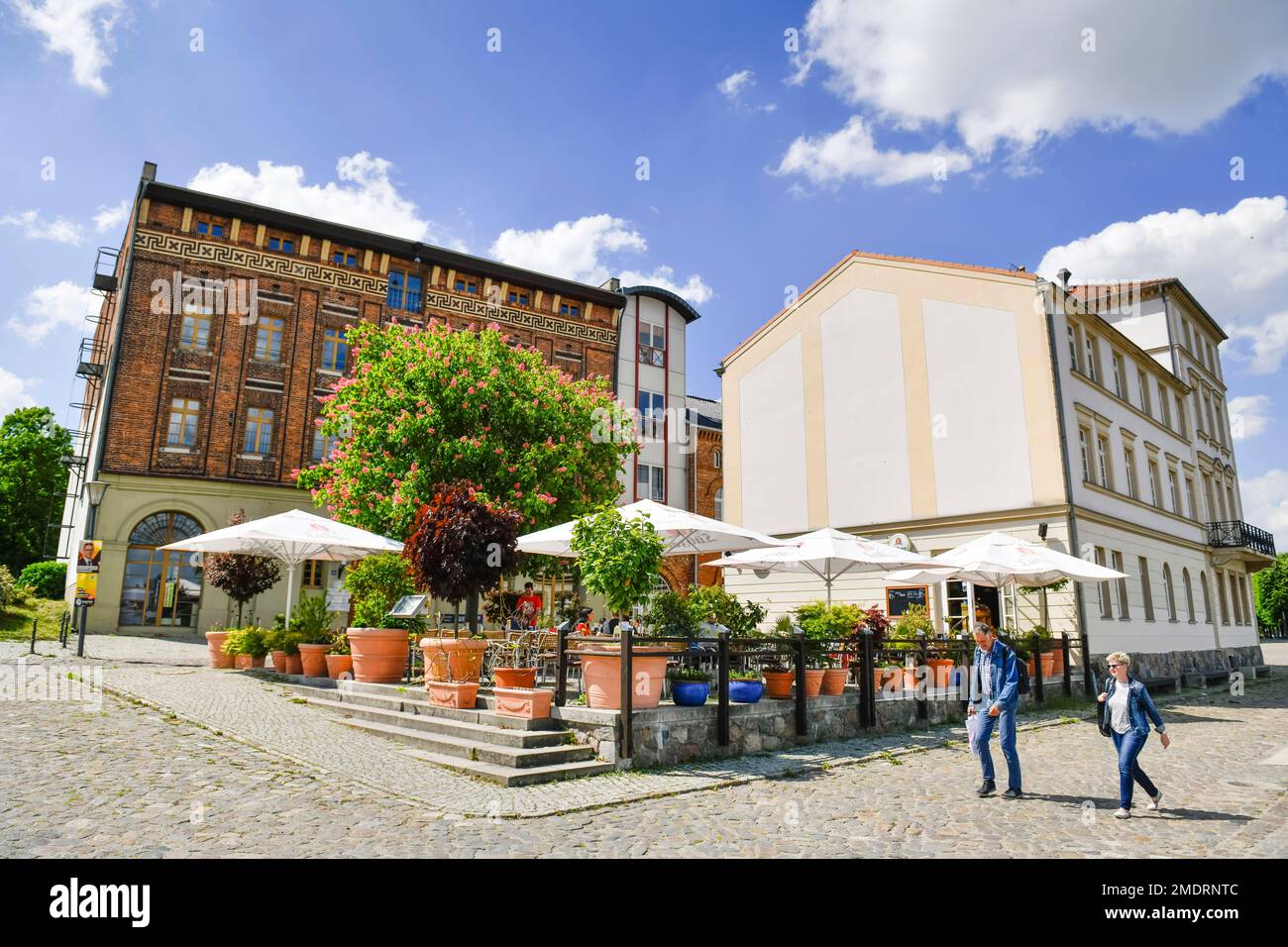 Vecchio magazzino, Frankfurter Kartoffelhaus, Holzmarkt, Francoforte sul meno, Brandeburgo, Germania Foto Stock