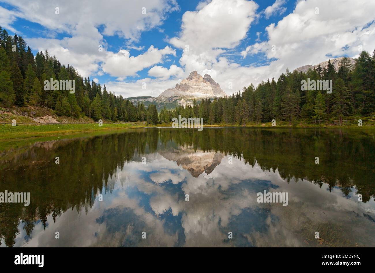 Lago di Antorno, Dolomiti, Italia Foto Stock