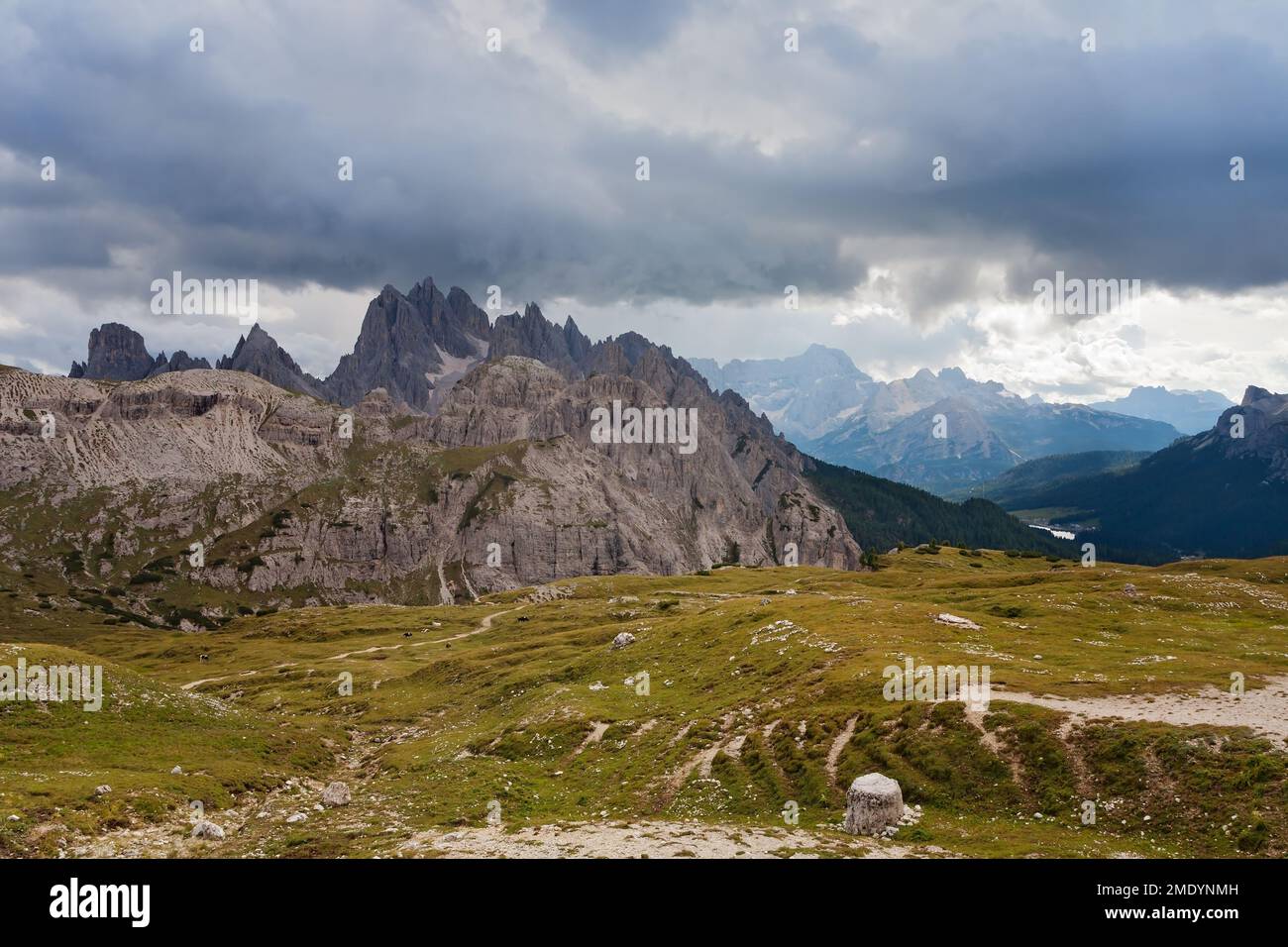 Parco Nazionale delle tre Cime di Lavaredo, Alto Adige, Italia Foto Stock