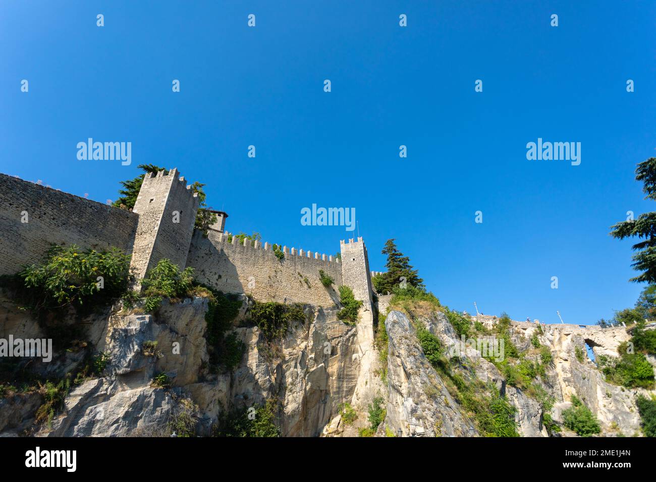 Fortezza di Guaita nella Repubblica di San Marino sul Monte Titano, Italia Foto Stock