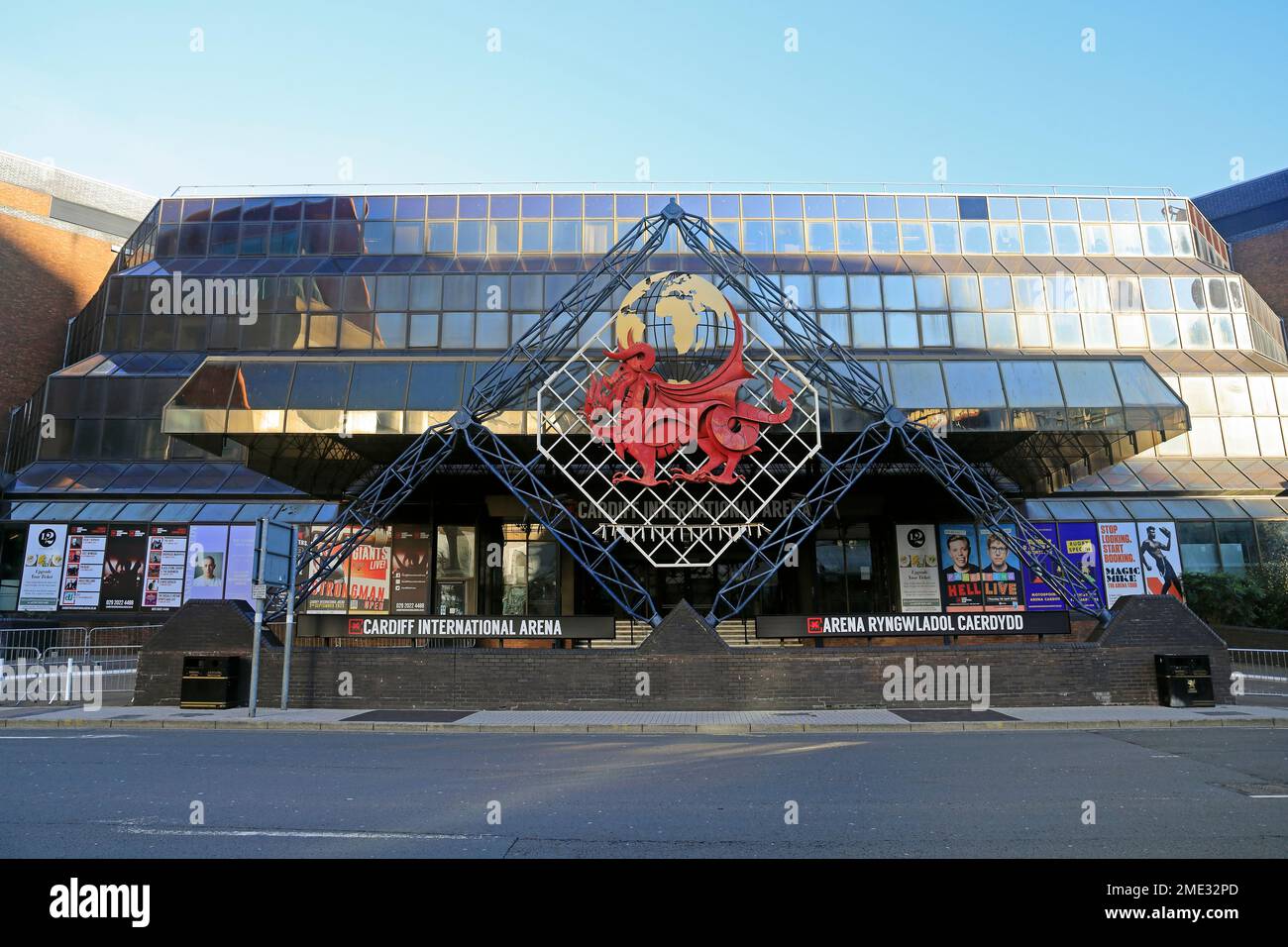 Cardiff International Arena - CIA - (ex Motorpoint Arena). Centro di Cardiff. Data di inizio gennaio 2023. inverno. Foto Stock