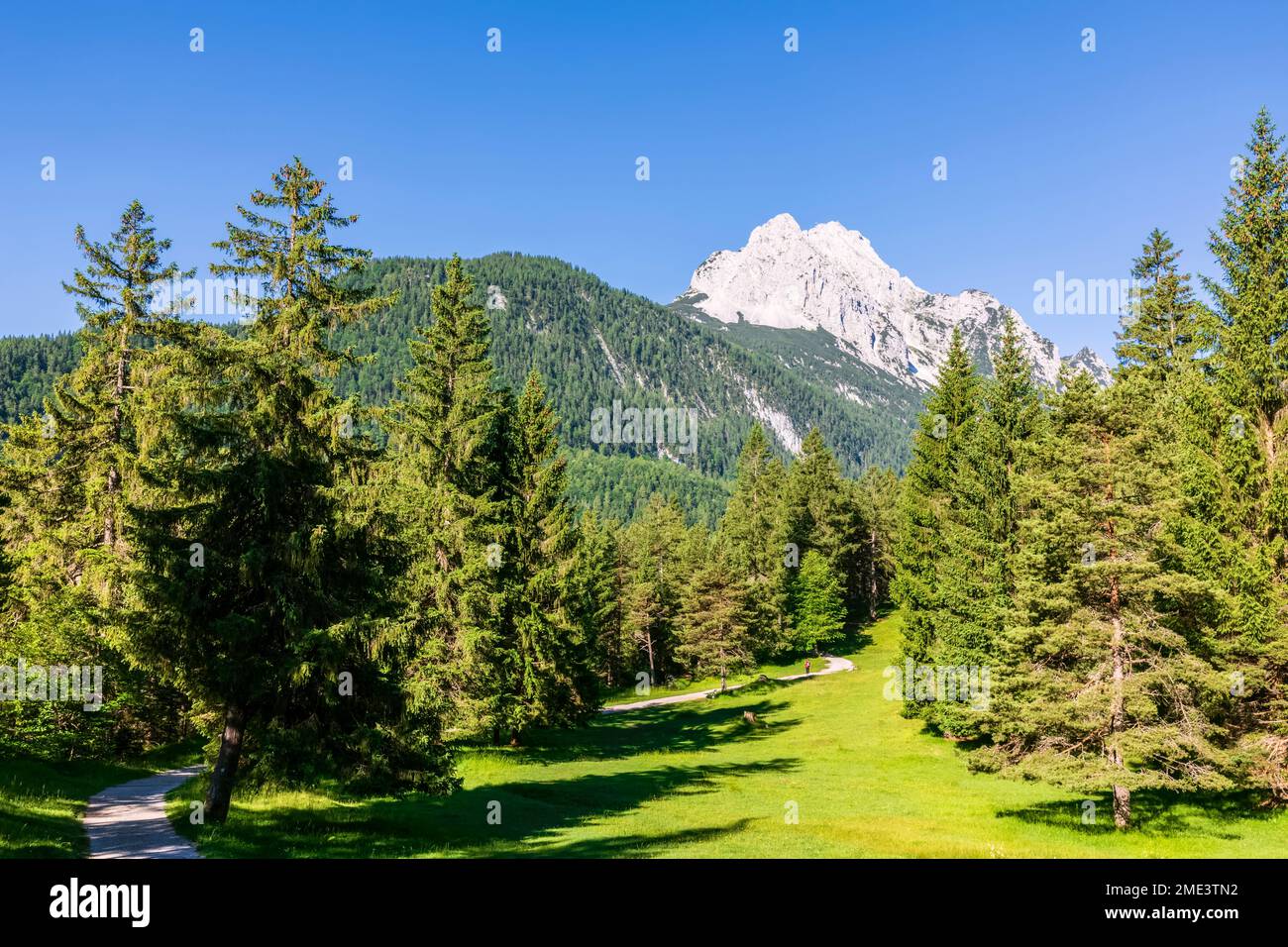 Germania, Baviera, Wetterstein montagne in estate Foto Stock