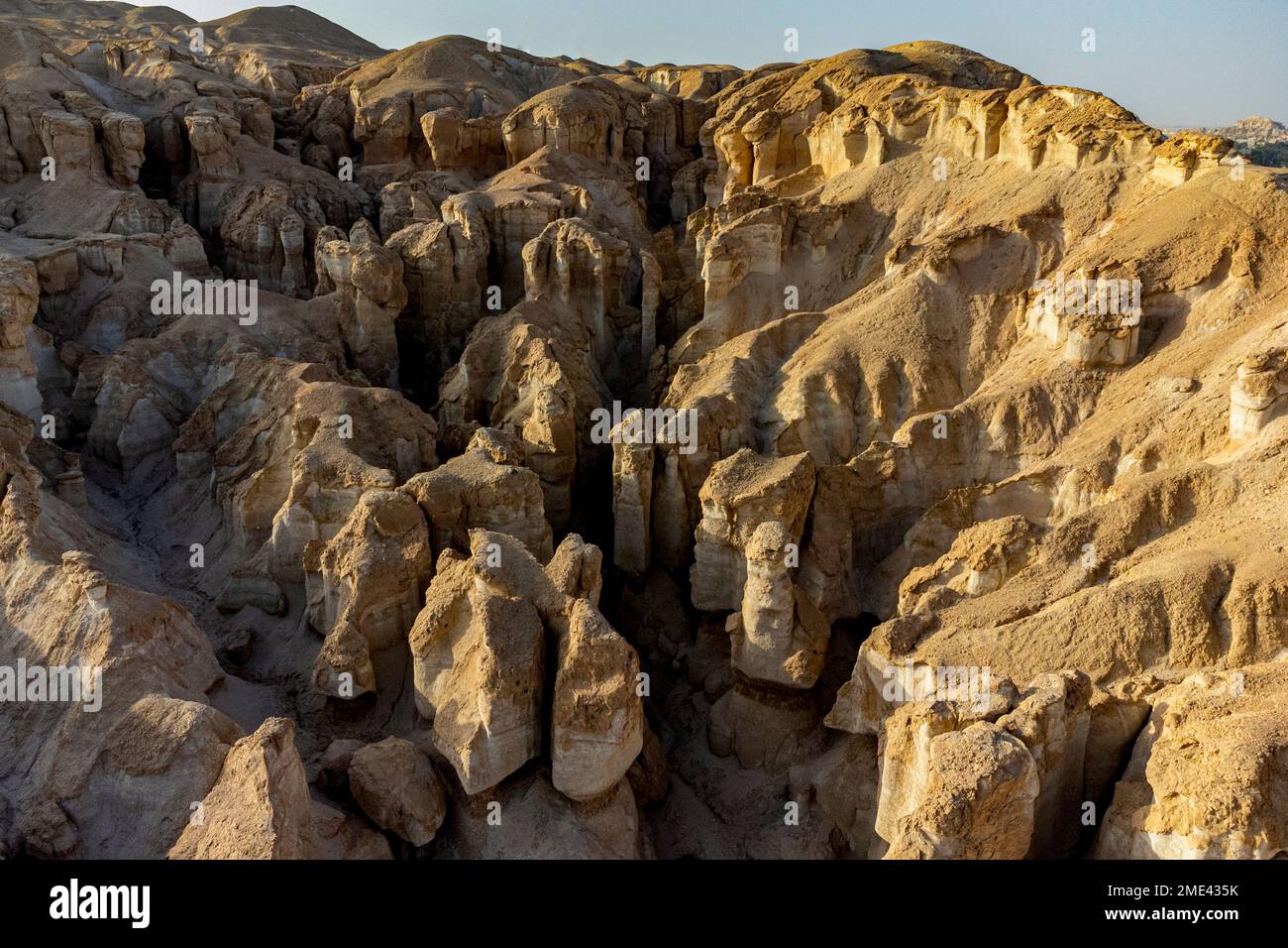 Arabia Saudita, Provincia Orientale, al-Hofuf, veduta aerea di Jabal al-Qarah Foto Stock