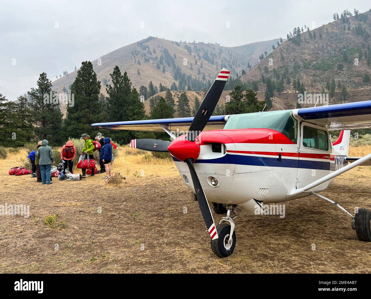 Velivolo volante a Little Creek Put-in sul Middle Fork Salmon River, Idaho. Foto Stock