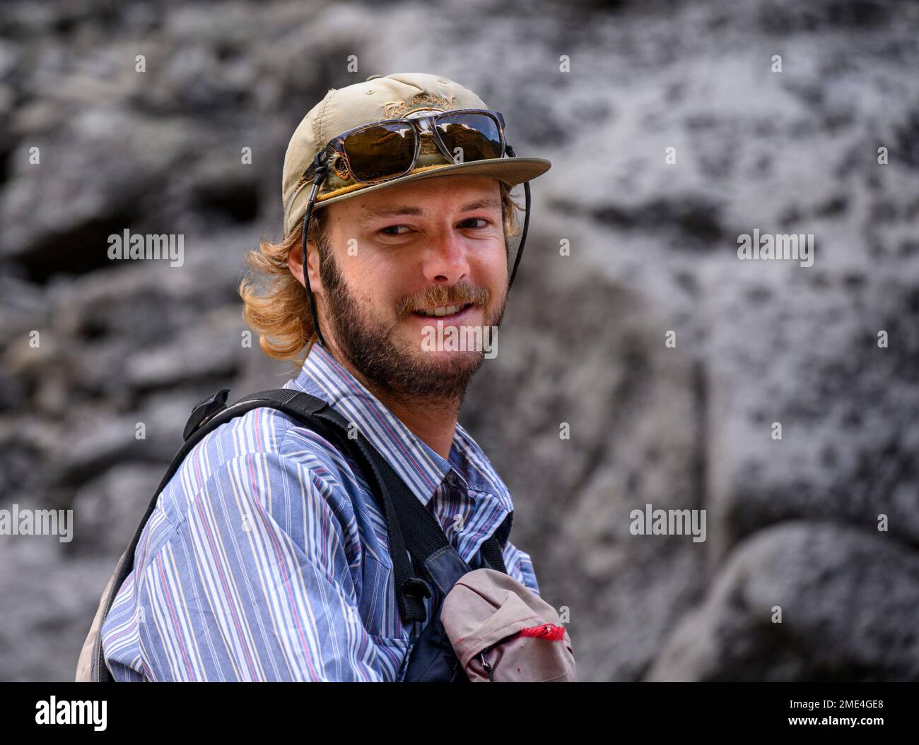 Far & Away Adventures guida Woody sul fiume Middle Fork Salmon in Idaho. Foto Stock