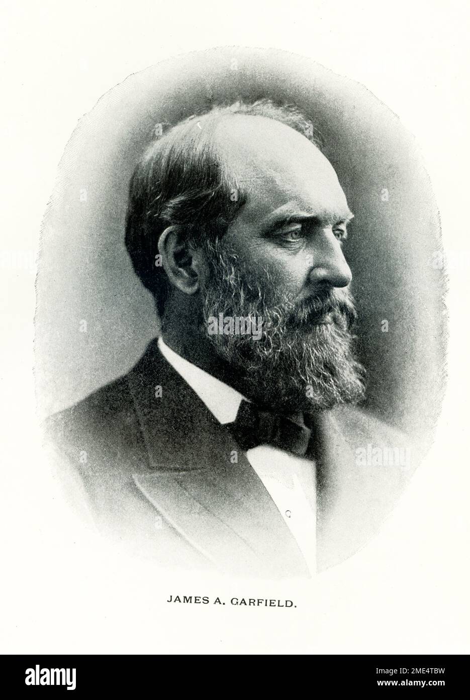 James Abram Garfield (1831-1881) fu eletto presidente degli Stati Uniti nel 20th nel 1880. È stato costantemente molestato da persone in cerca di posti di lavoro ed è stato ucciso da uno il 2 luglio 1881. Morì il 19 settembre. Foto Stock