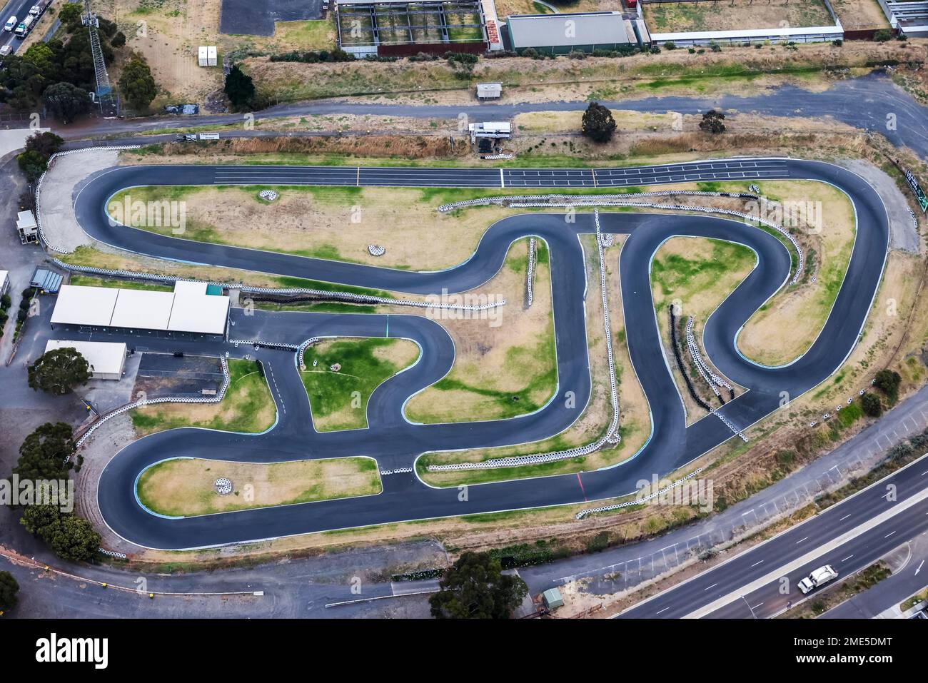 Melbourne, Australia, 23rd gennaio 2023. Un percorso di corsa può essere visto dall'alto durante un volo in mongolfiera. Foto Stock