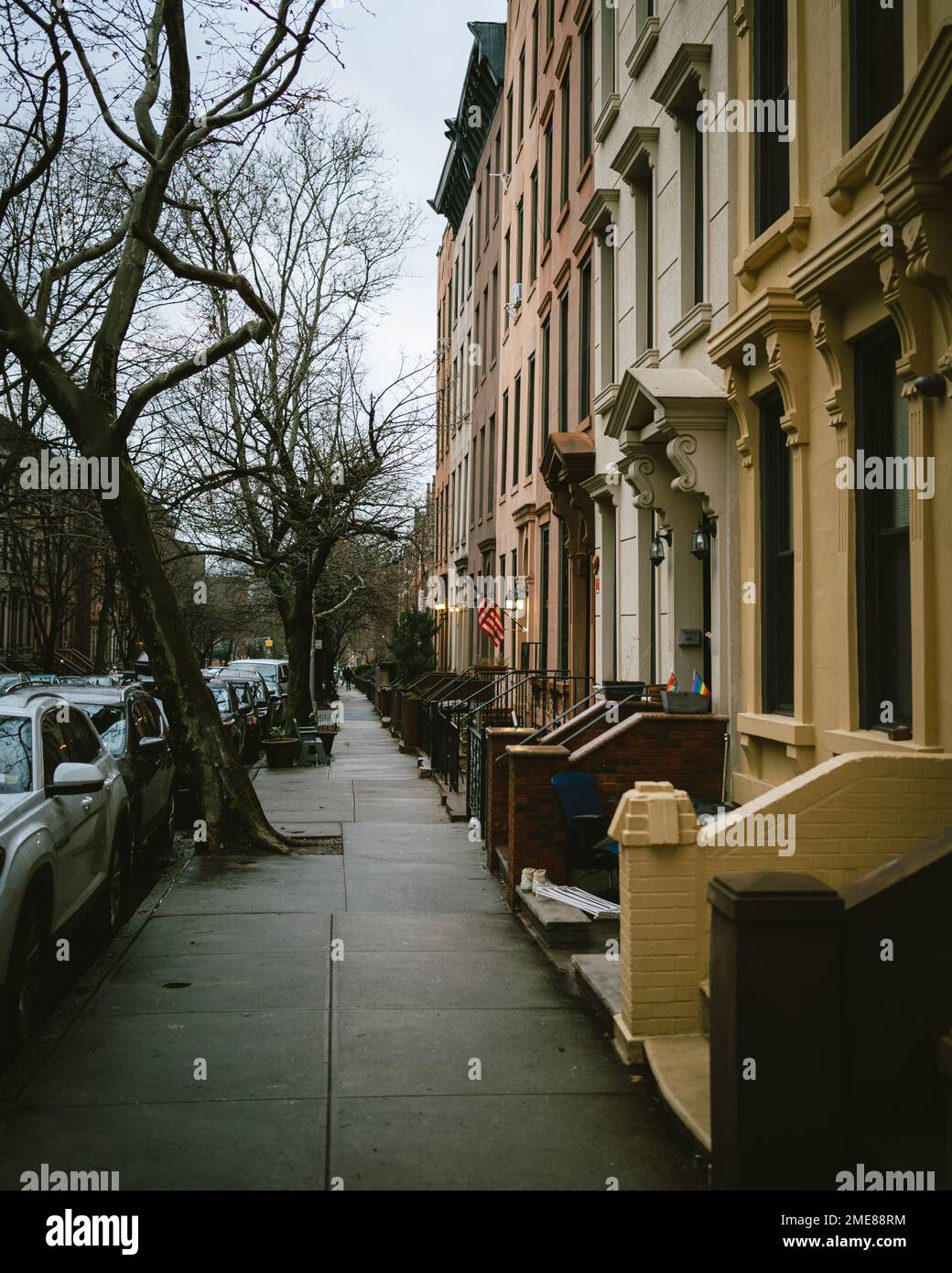 Belle case a Park Slope, Brooklyn, New York Foto Stock