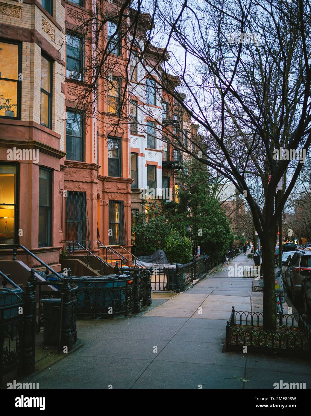Belle case a Park Slope, Brooklyn, New York Foto Stock