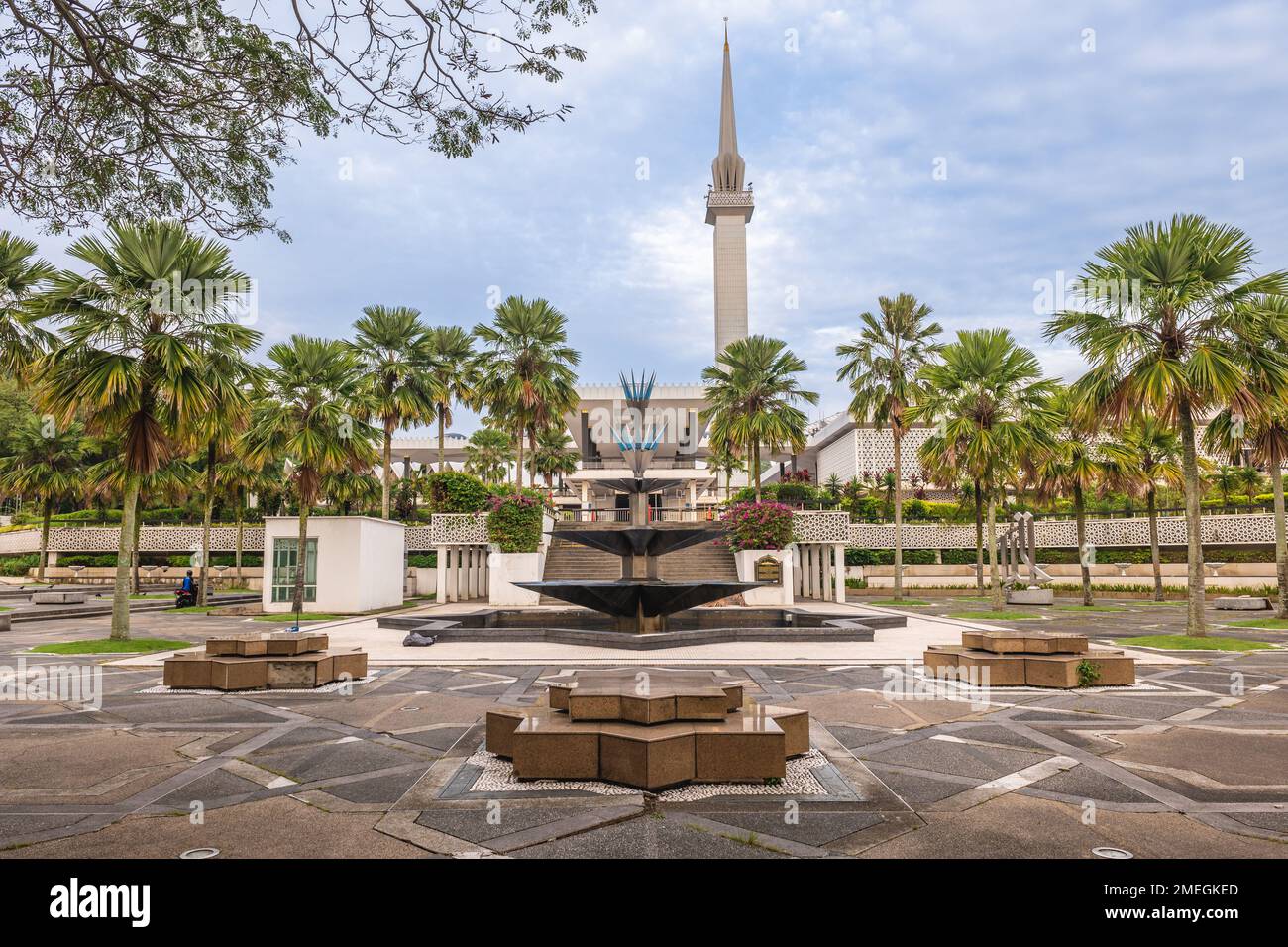 Moschea Nazionale della Malesia situata a Kuala Lumpur, Malesia Foto Stock