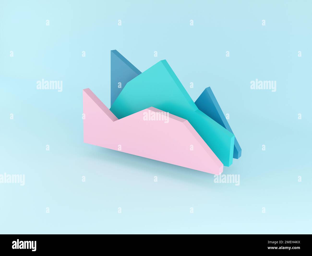 Grafico aziendale. Rendering 3D. Foto Stock