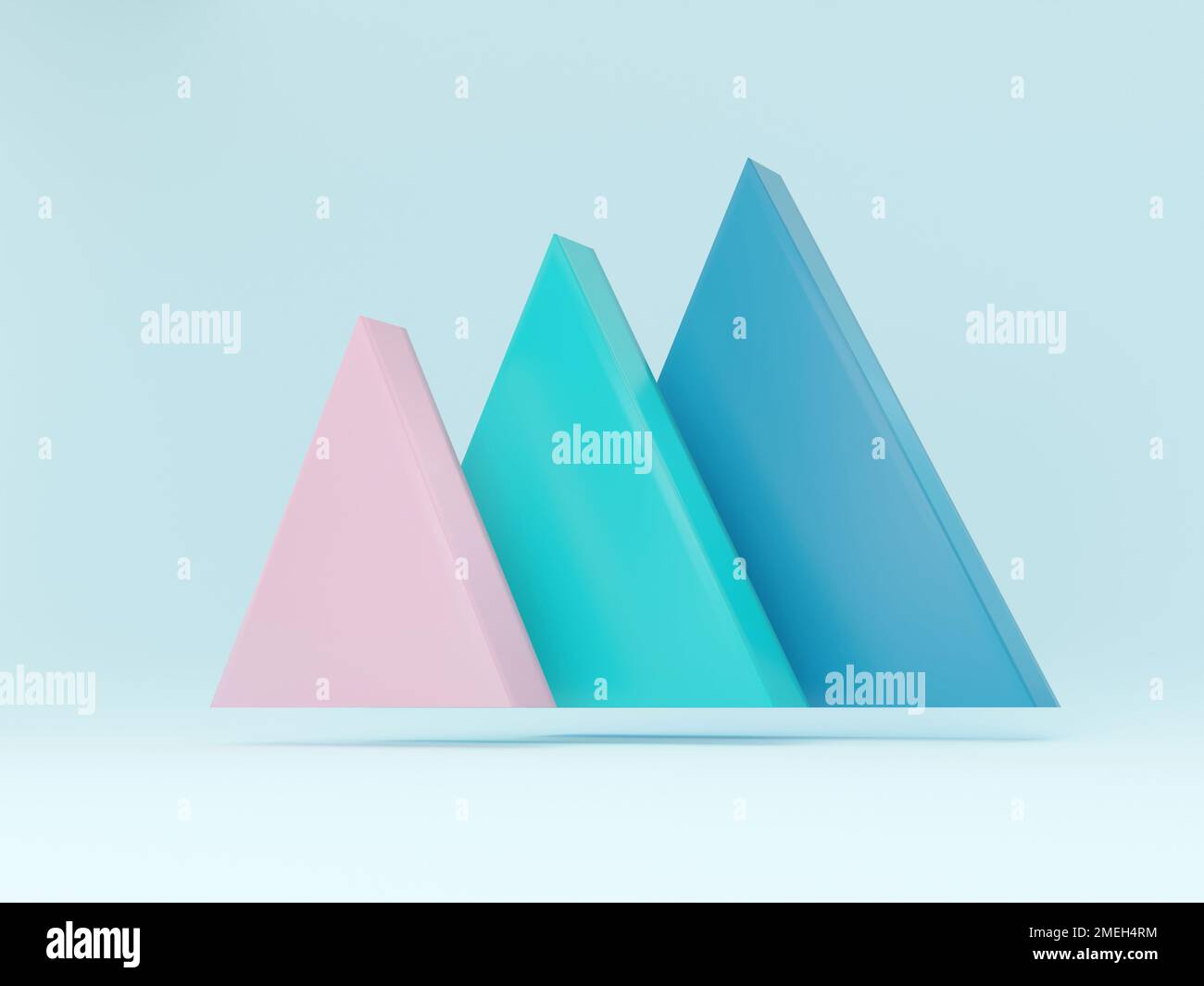 Grafico aziendale. Rendering 3D. Foto Stock