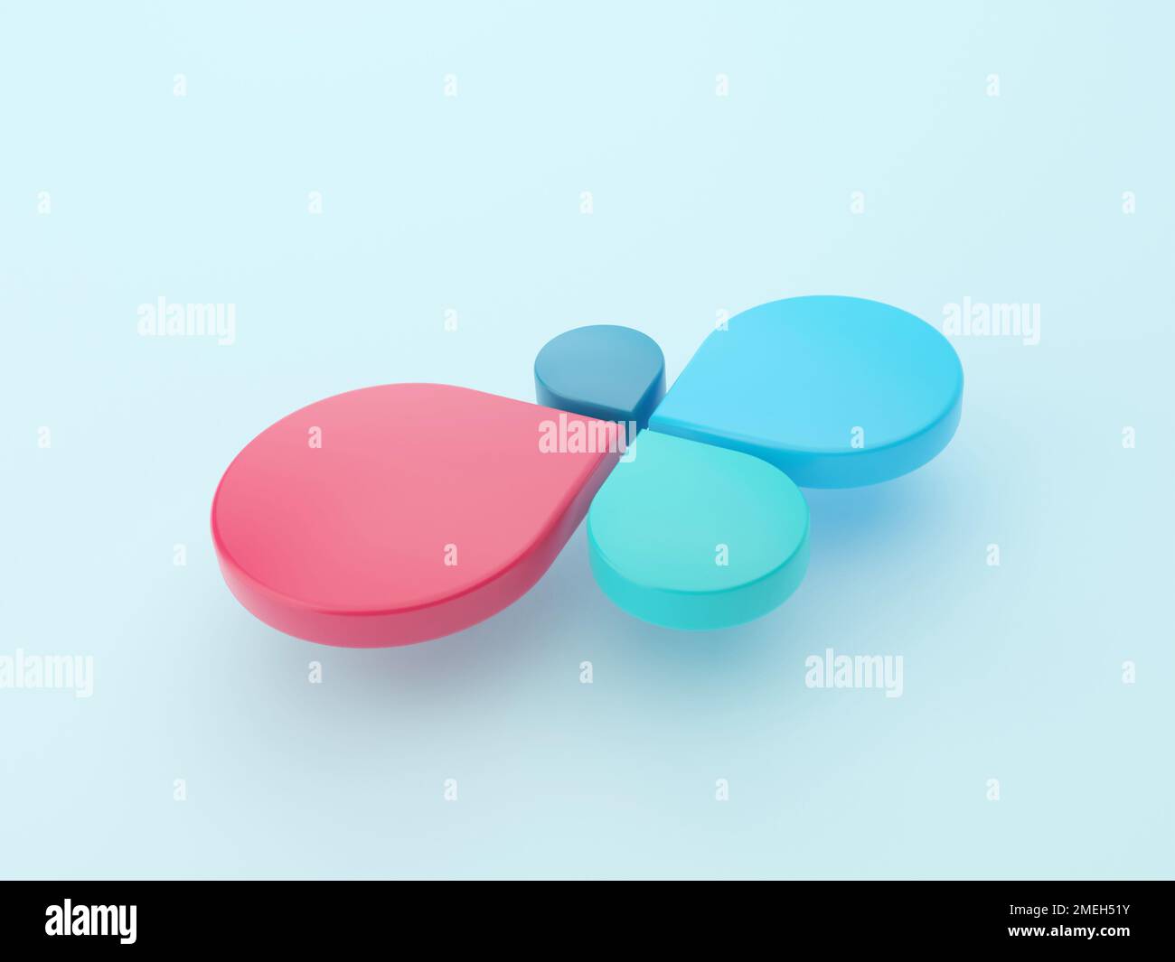 Grafico aziendale. Rendering 3D. Foto Stock