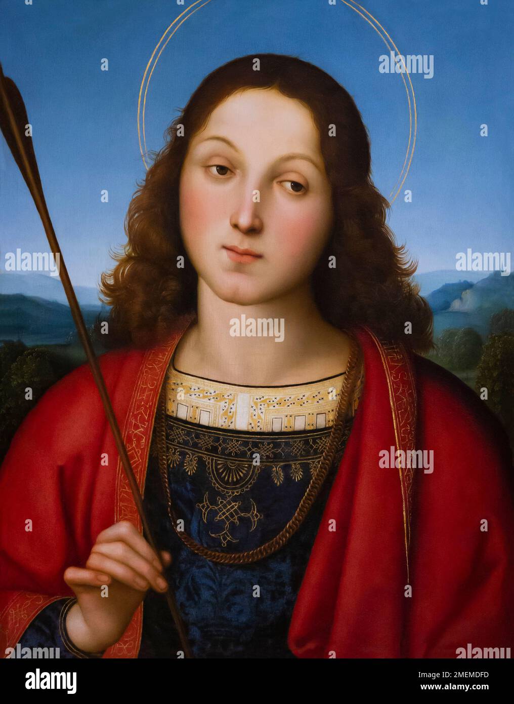 San Sebastiano, Raffaello, circa 1502-1503, Accademia Carrara, Bergamo, Italia Foto Stock