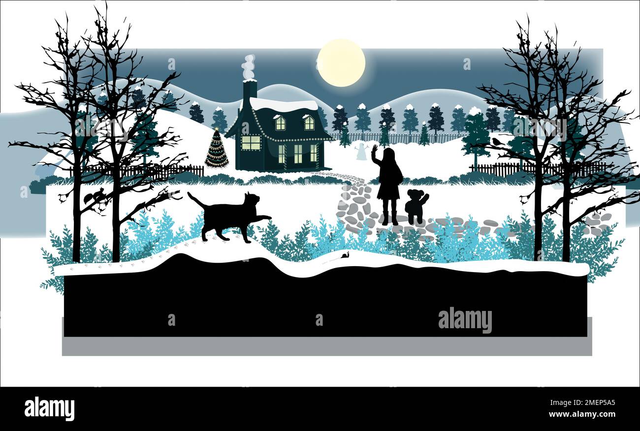 Buona notte Santa Foto Stock