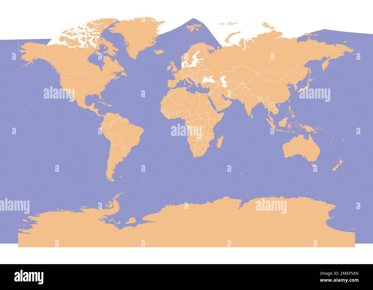 Distribuzione della mappa delle balene killer Foto Stock
