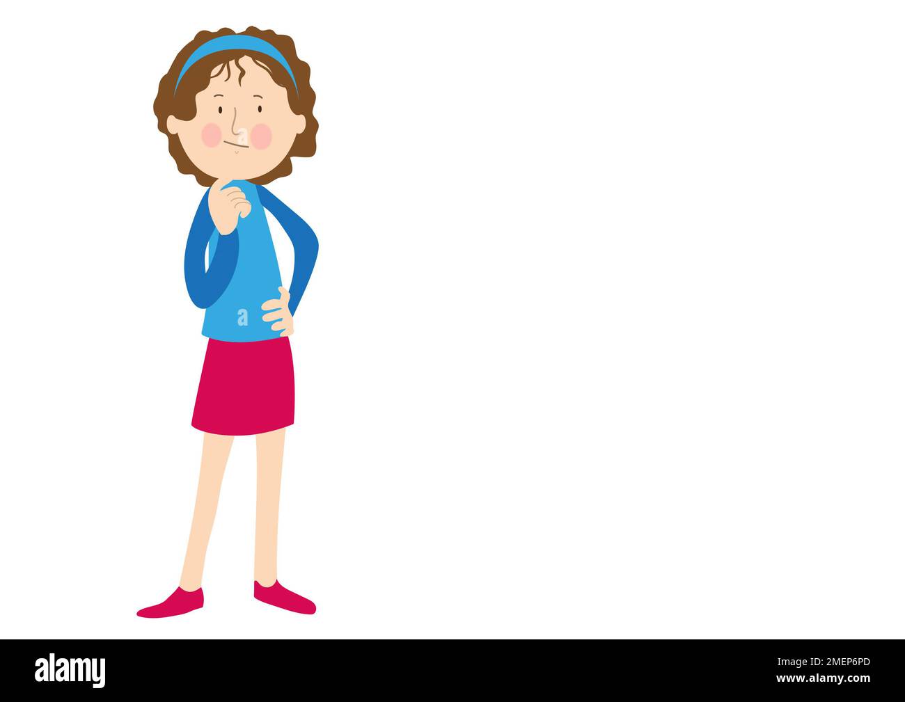 Illustrazione di una ragazza Foto Stock