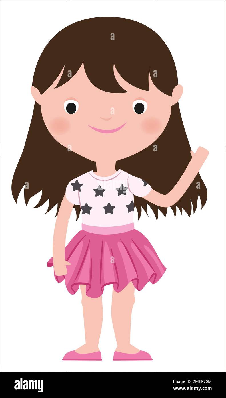 Illustrazione di ragazza Foto Stock