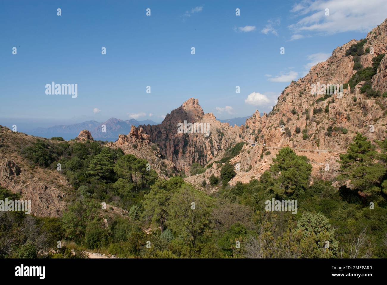 Francia, Corsica, piana - Les Calanches / Calenche de piana, formazioni rocciose Foto Stock