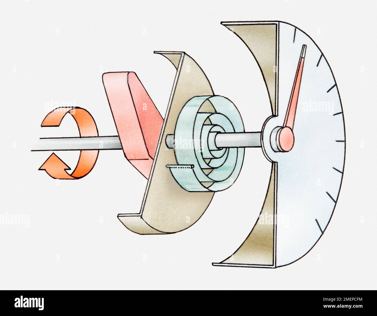 Illustrazione della sezione trasversale Foto Stock