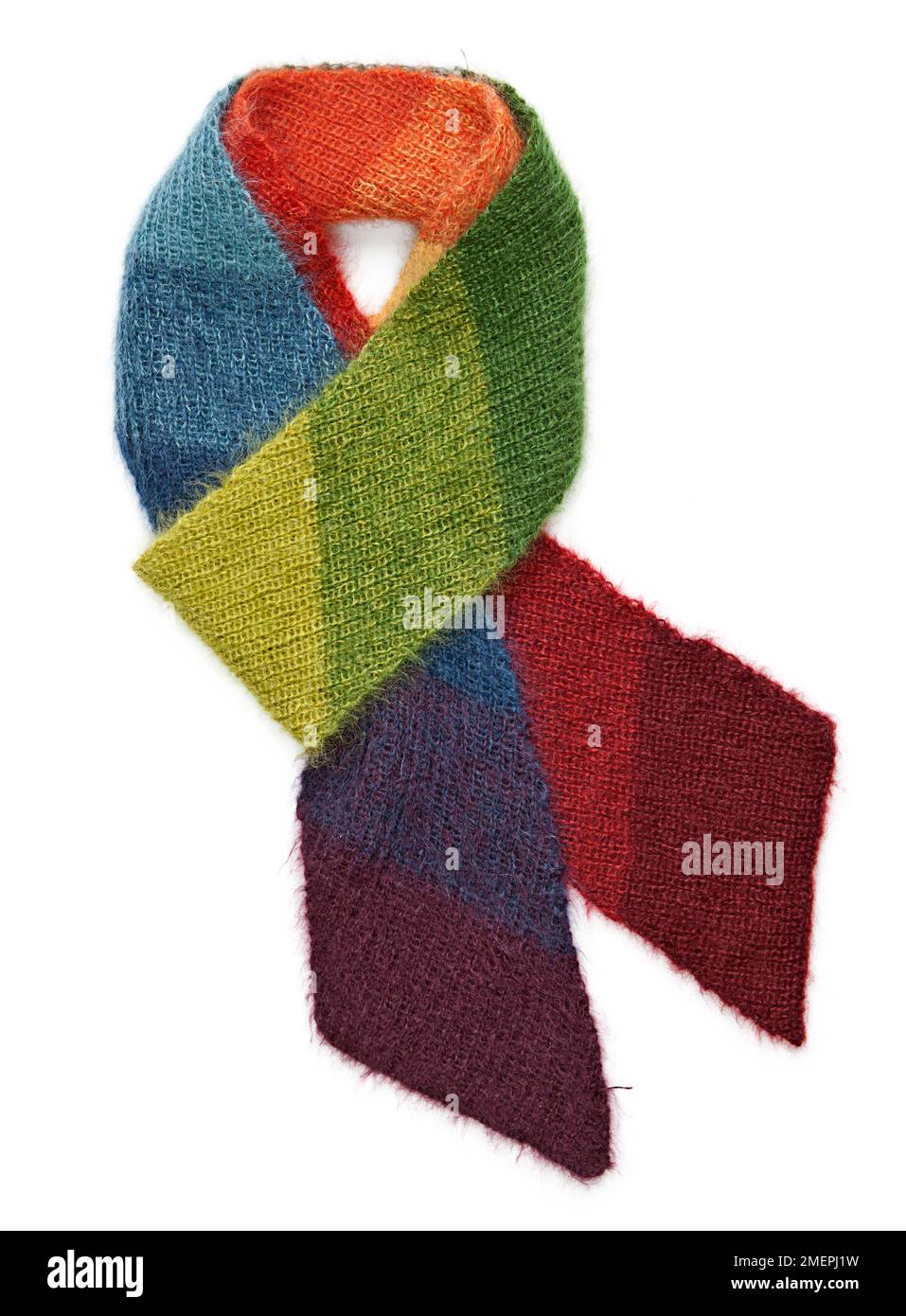 Sciarpe mohair a righe Foto Stock