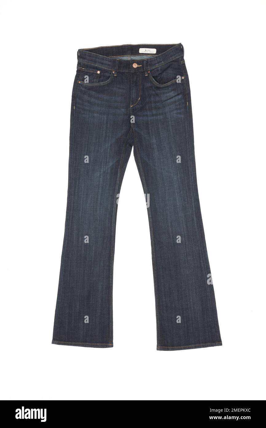 Paio di jeans denim da donna, primo piano Foto Stock