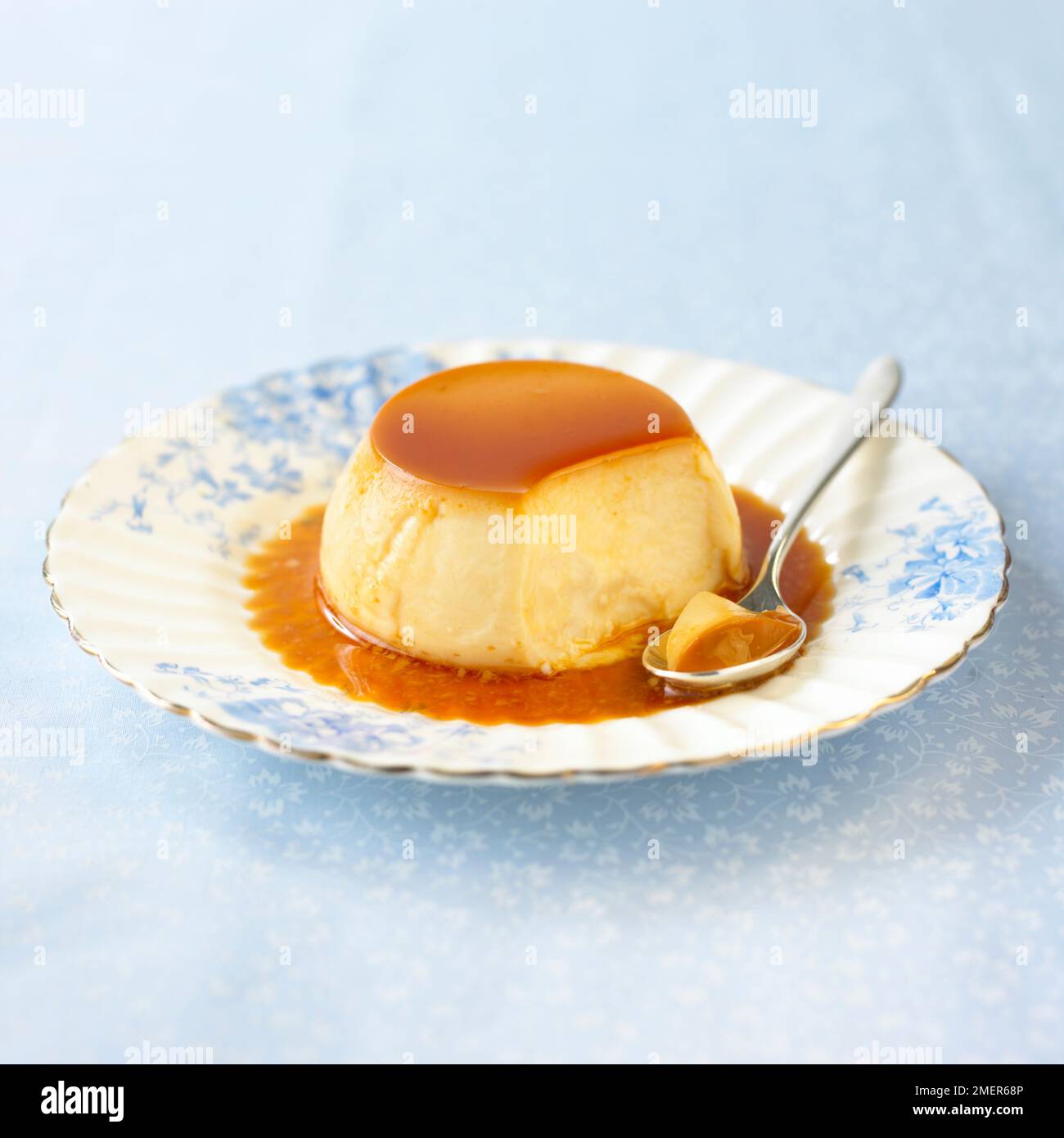 Crème caramel Foto Stock