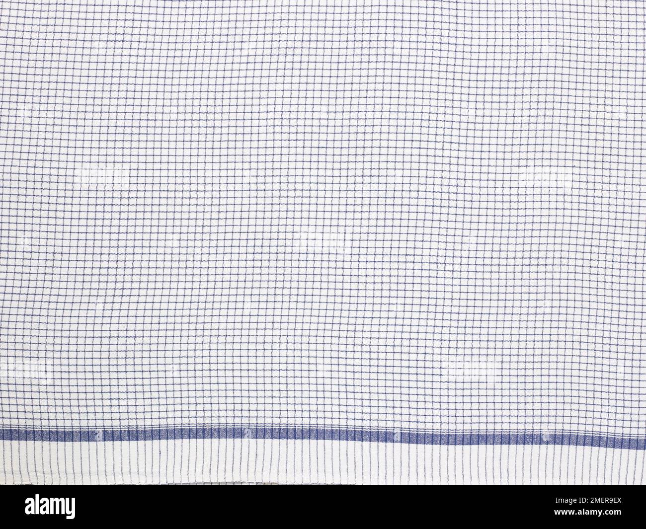 Tessuto a quadretto blu e bianco, sfondo Foto Stock