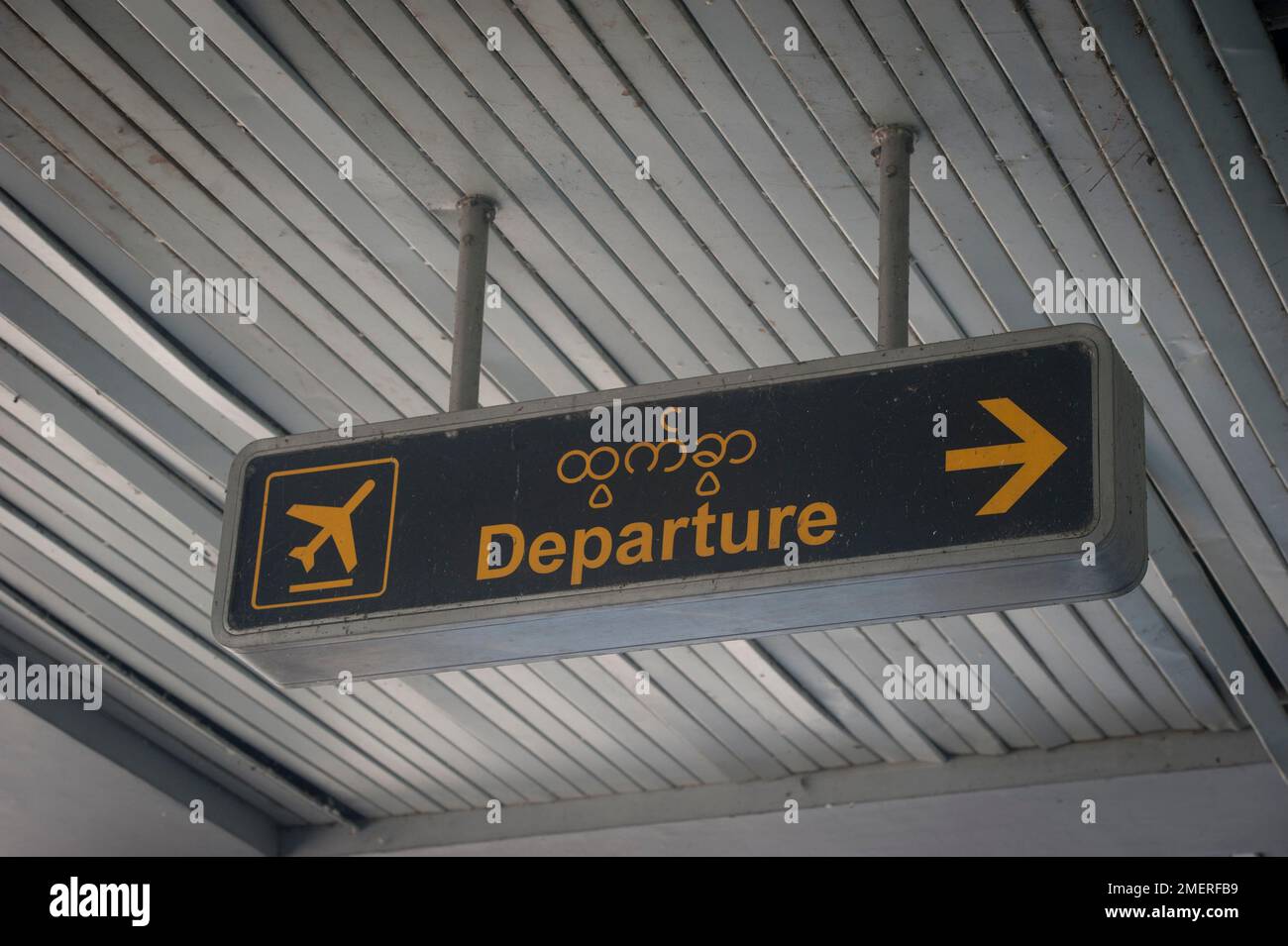 Myanmar, aeroporto, segnaletica Foto Stock