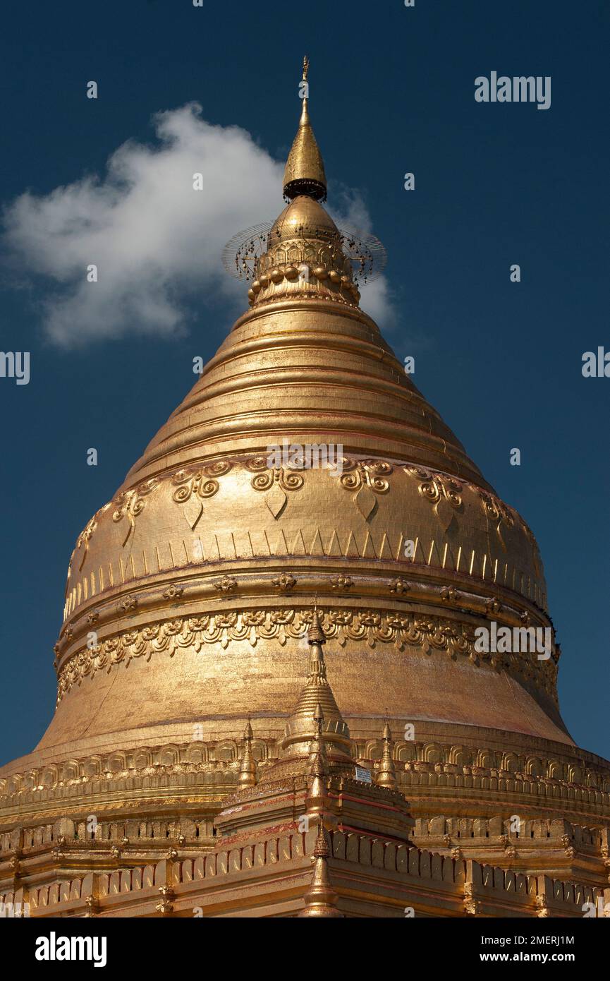 Myanmar, Myanmar Occidentale, Bagan, Shwezigon Paya, pagoda centrale Foto Stock