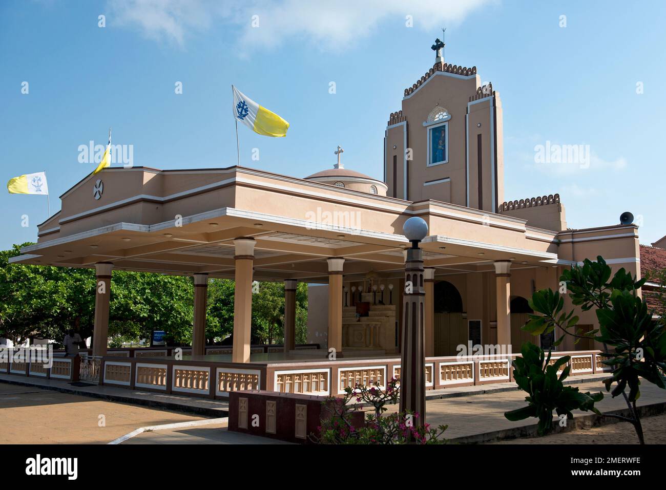 Penisola di Kalpitya, Provincia Nord Occidentale, Puttalam, Sri Lanka, Chiesa di Sant'Anna Foto Stock