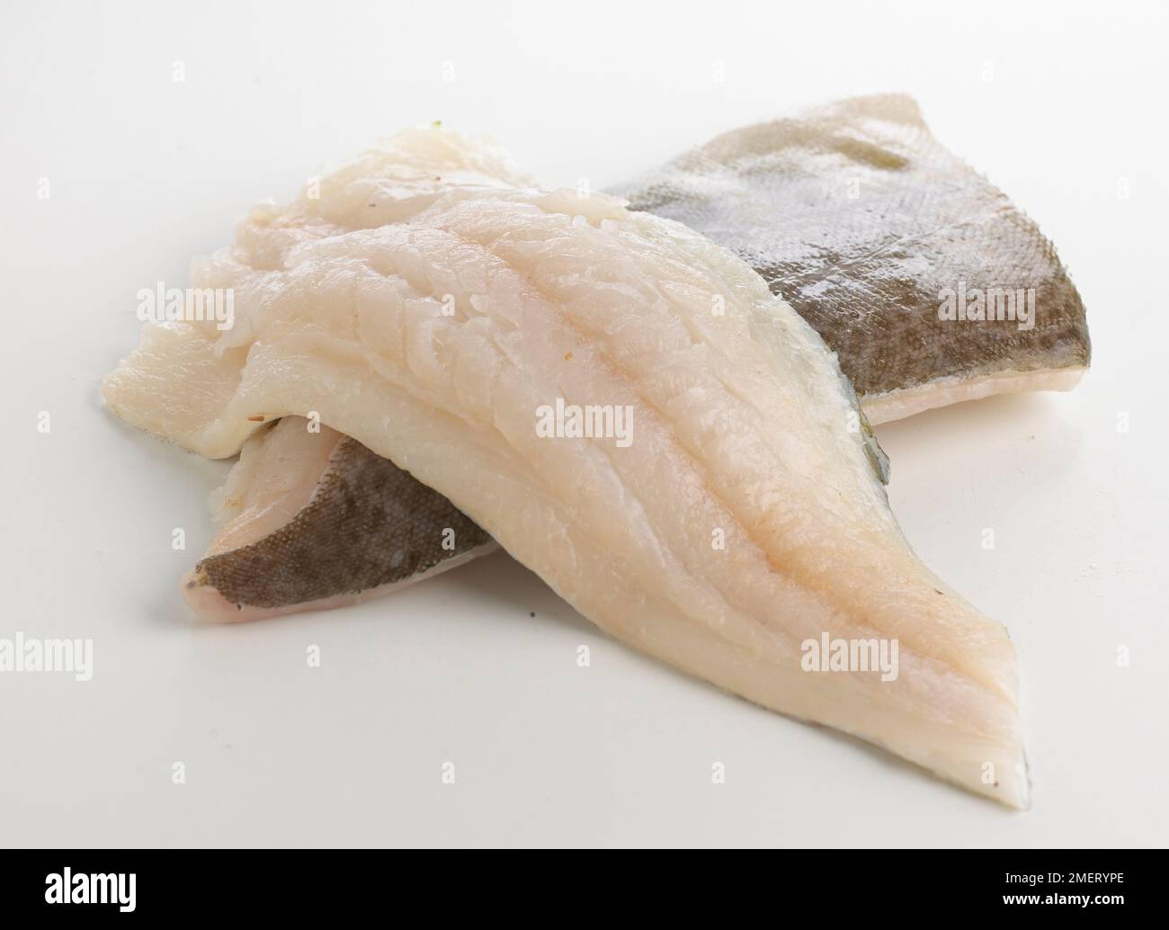 Filetti di pesce bianco crudo Foto Stock