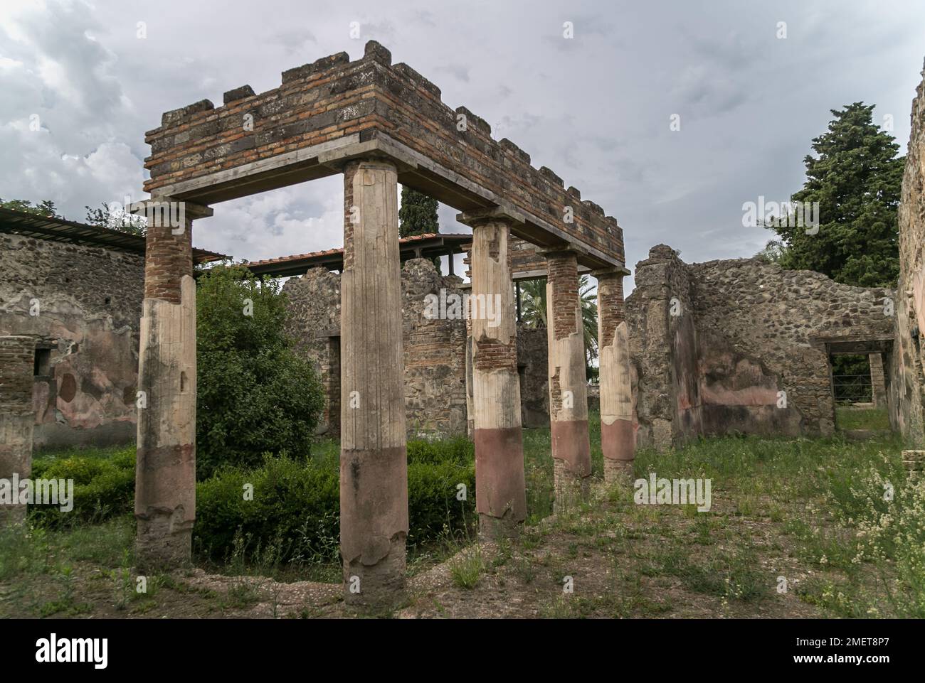 Antica Roma rovine archeologiche di Pompei, patrimonio dell'umanità dell'UNESCO, provincia di Napoli, regione Campania, Italia Foto Stock