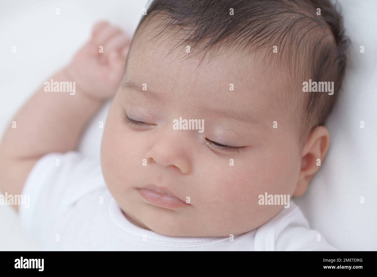 Bambina (6 settimane) Foto Stock