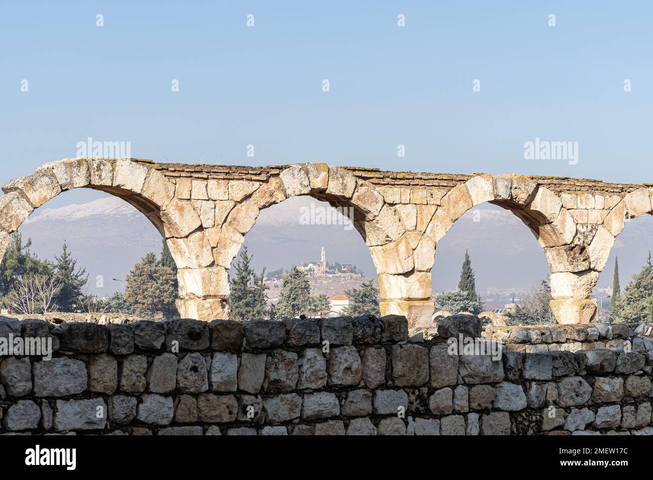 Le rovine romane di Anjar, Libano Foto Stock