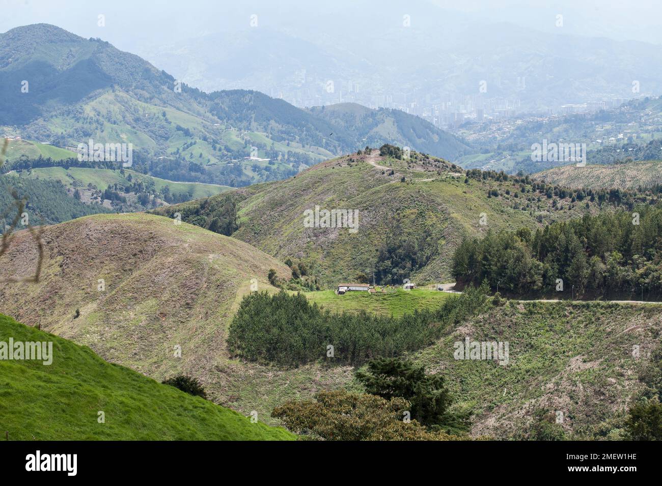 San Antonio de Prado, Antioquia / Colombia; bellissimo paesaggio naturale con le montagne. Foto Stock