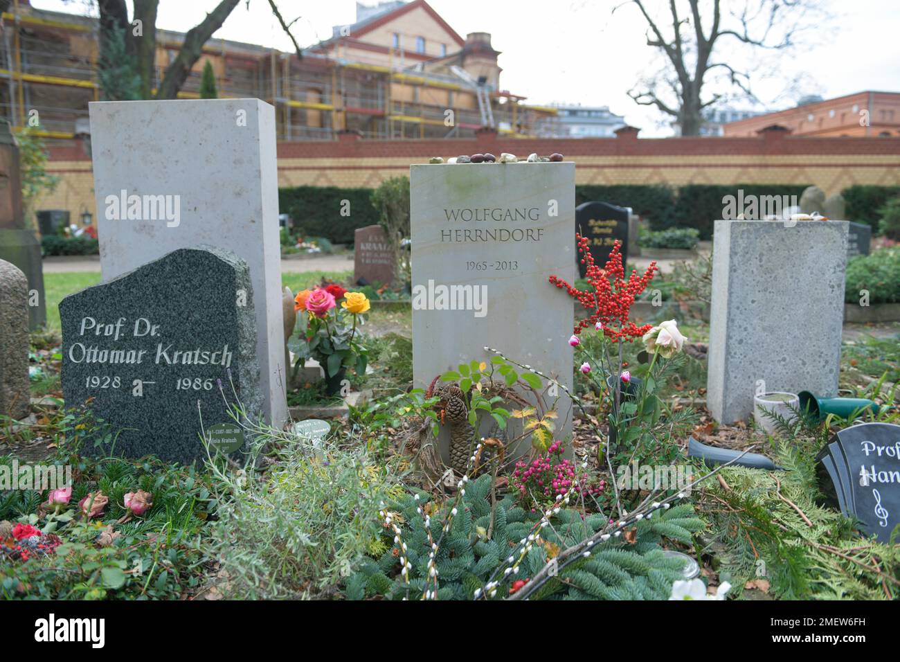 Grab Wolfgang Herrndorf, Dorotheenstaedtischer Friedhof, Chausseestrasse, Mitte, Berlino, Germania Foto Stock