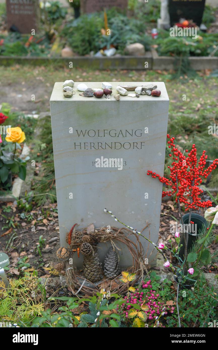 Grab Wolfgang Herrndorf, Dorotheenstaedtischer Friedhof, Chausseestrasse, Mitte, Berlino, Germania Foto Stock